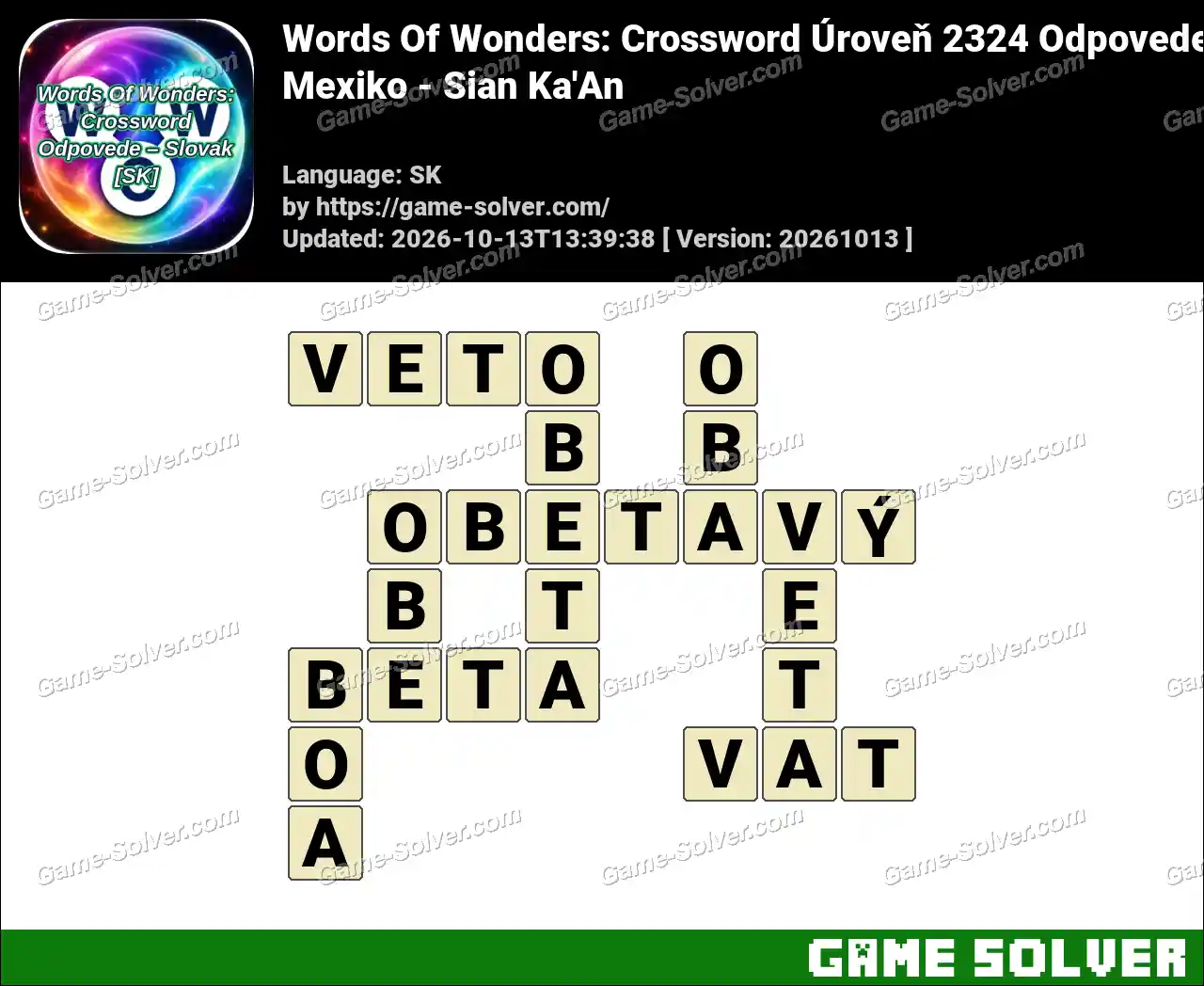 Words Of Wonders: Crossword Úroveň 2324 Odpovede – Mexiko – Sian Ka’An
